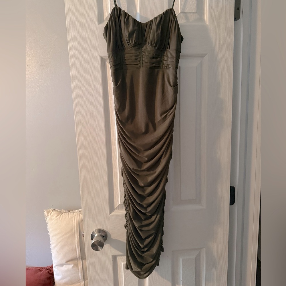 Hello Molly Olive Green Dress